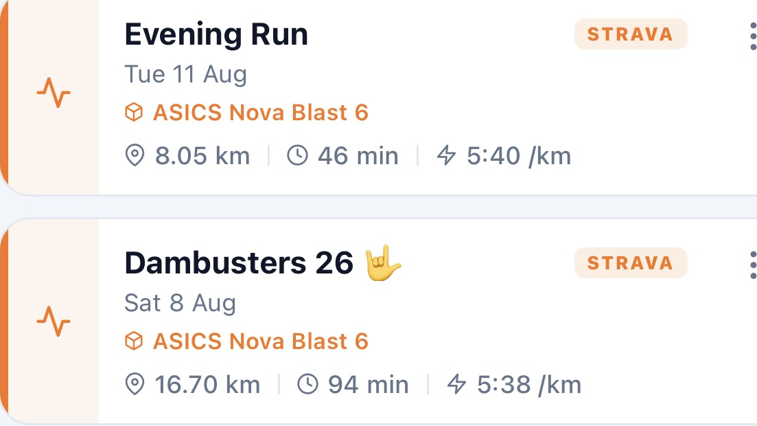Complete Run History screenshot